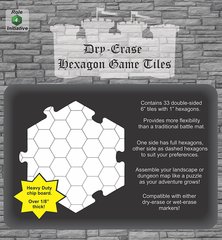 Dry Erase 6 inch Hexagon Tiles - Pack of 33